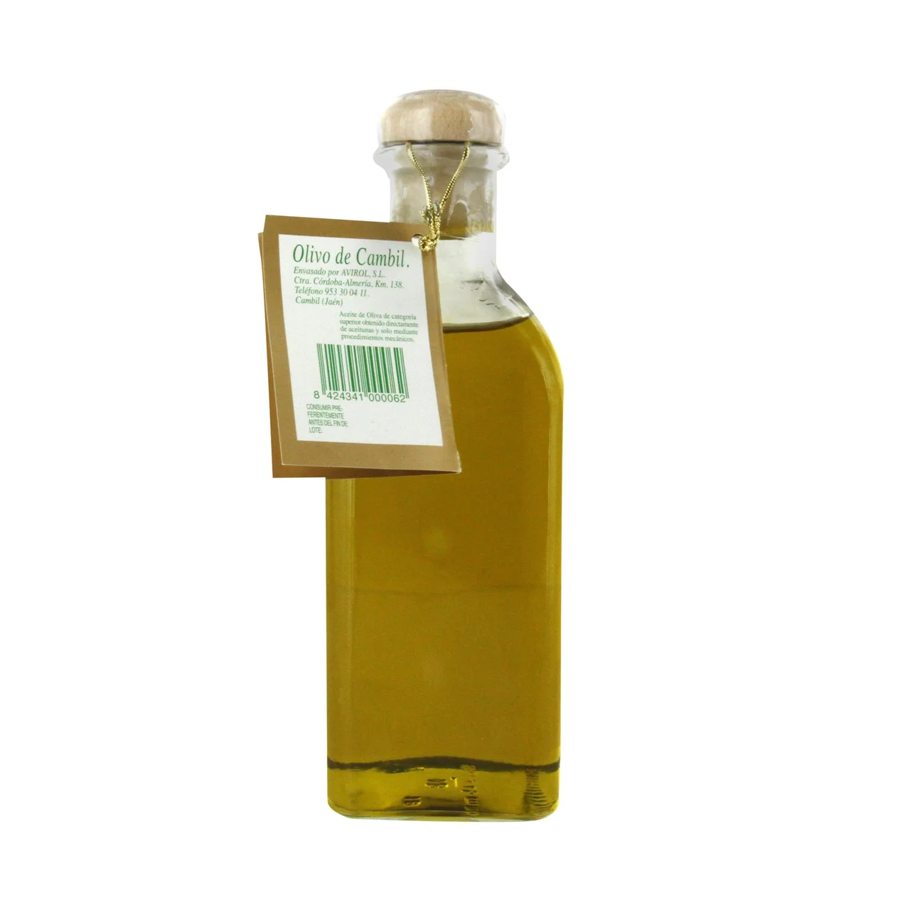 Aceite de oliva virgen extra frasca de 500 ml.