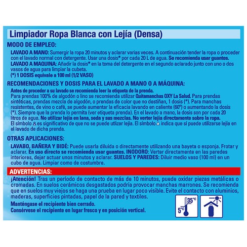 LA SALUD Lejía ropa blanca perfumada 5 l.