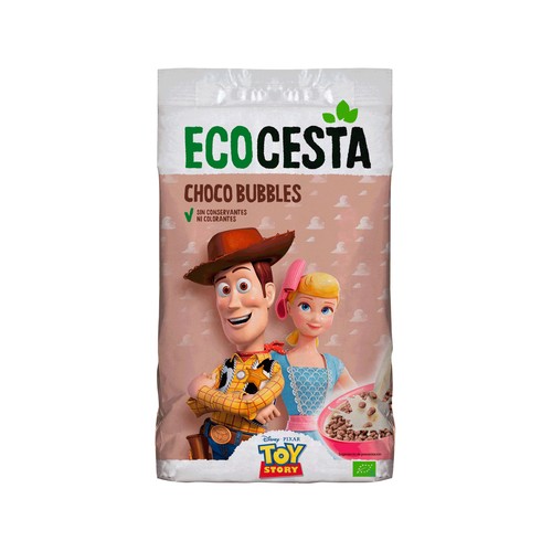 ECOCESTA Choco bubbles (cereales de chocolate) ecológicos 375 g.