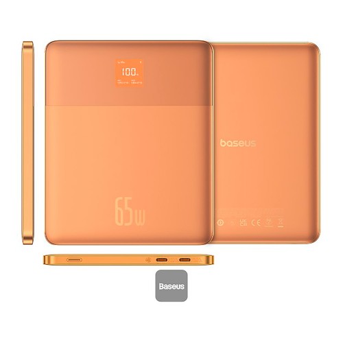 Batería portátil carga rápida, 65W 12000MAH, color naranja Blade 2 BASEUS.