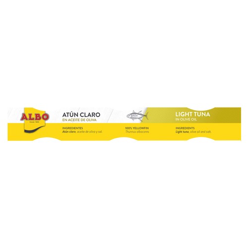 ALBO Atún claro en aceite de oliva pack 3 uds x 67g.