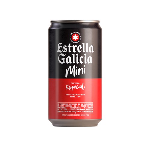 Cerveza especial mini ESTRELLA GALICIA ESPECIAL lata de 25 cl.