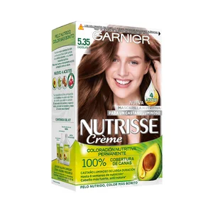 GARNIER Tinte de pelo permanente color chocolate, tono 5.35 GARNIER Nutrisse créme.