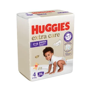 HUGGIES Extra care Pañales tipo Pants talla 4 (9-14 kg) 26 uds.