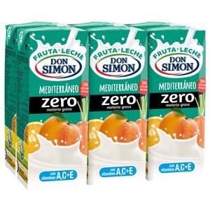 Imagen de DON SIMON Bebida de leche y zumo de frutas mediterraneas Funciona max 6 x 200 ml.