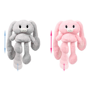 Imagen de Peluche de conejo de orejas y patas extensibles, 90 cm,  ONE TWO FUN.