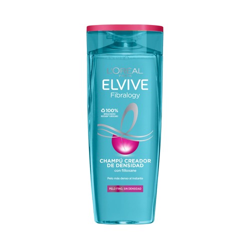 ELVIVE Champú creador de densidad, para cabellos finos sin densidad ELVIVE Fibralogy 370 ml.