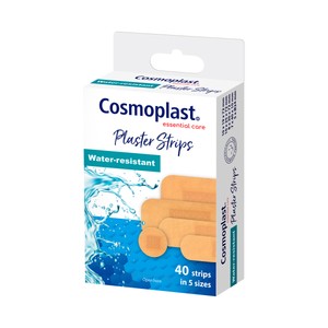 Imagen de COSMOPLAST Apositos adhesivos resistente al agua de 5 tamaños diferentes 40 uds.