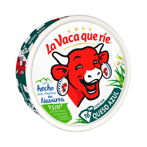 Queso en porciones con queso azul LA VACA QUE RÍE 16 uds 250 g..