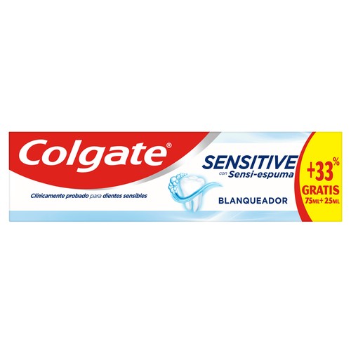 COLGATE Plax Pasta de dientes con efecto blanqueante, especial dientes sensibles 75 ml.