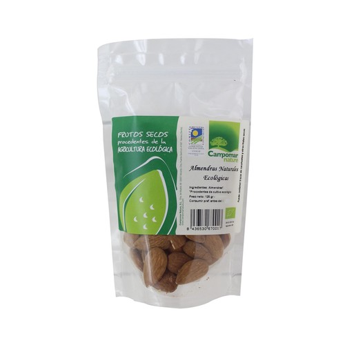 Almendras al natural ecológicas CAMPOMAR 125 g.