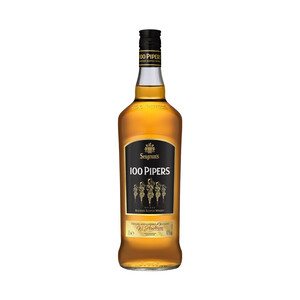 Imagen de 100 PIPERS Whisky blended escocés botella 1 l.
