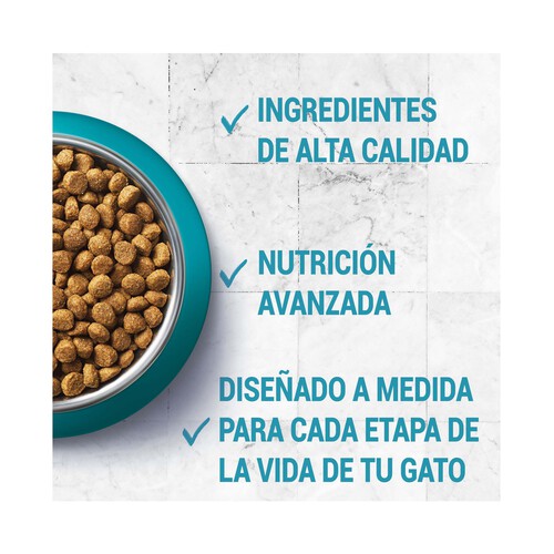 PURINA ONE Pienso para gatos adulto a base de salmón PURINA ONE 800 g.