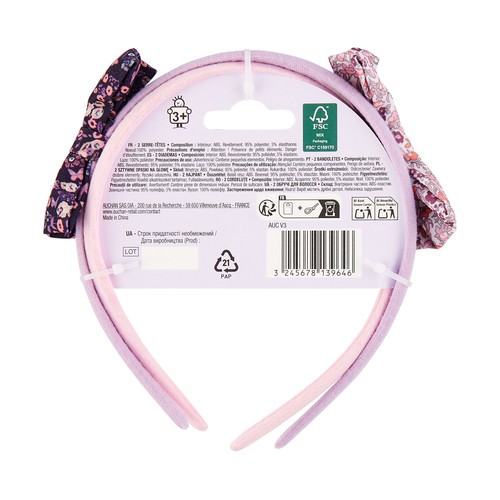 PRODUCTO ALCAMPO Diaedemas infantiles finas recubiertas de tela 2 uds.
