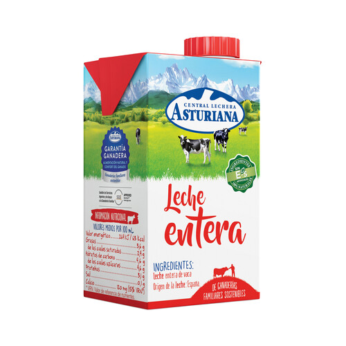 CENTRAL LECHERA ASTURIANA Leche entera de vaca, de origen española CENTRAL LECHERA ASTURIANA 500 ml.
