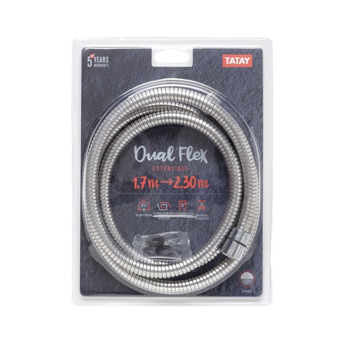 Flexo de ducha extensible, 1,7/2,3m, TATAY.
