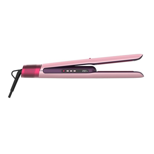 Plancha de pelo con flujo de aire CECOTEC Air Lisse Cotton Candy, placas flotantes de 5,7mm, cerámica con queratina, máximo 230ºC