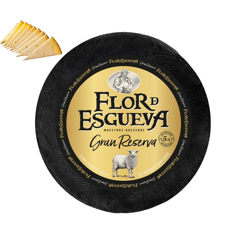 FLOR DE ESGUEVA Queso de oveja Gran Reserva elaborado con leche cruda. - Tapeo 3 a 5 mm