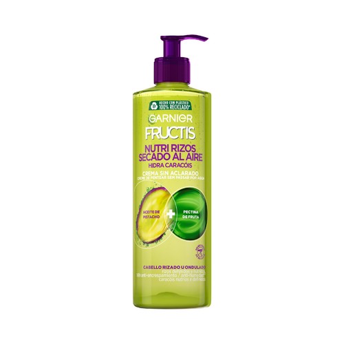 FRUCTIS Nutri rizos de Garnier Crema capilar sin aclarado para cabellos rizado u ondulado 400 ml.