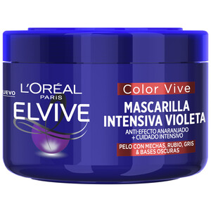 ELVIVE Mascarilla intensiva violeta para pelo con mechas, rubio, gris o bases oscuras ELVIVE Color vive 250 ml.