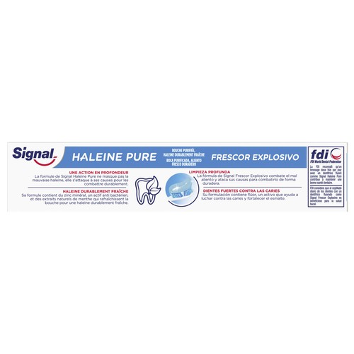 SIGNAL Frescor explosivo Pasta de dientes con acción blanqueante y frescor intenso 75 ml.