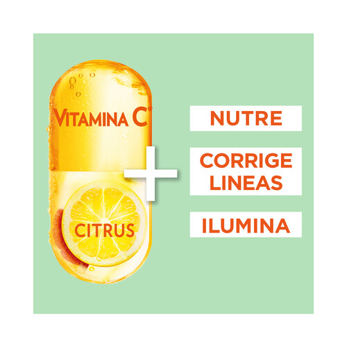 GARNIER Crema de dia iluminadora, con vitamina C, para pieles apagadas GARNIER Bio 50 ml.