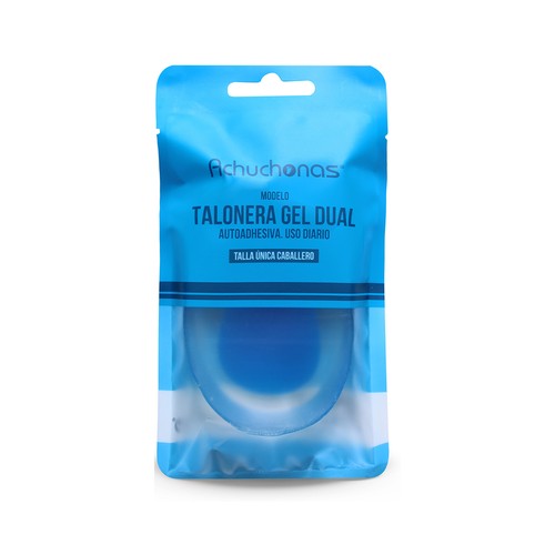 Talonera gel dual para hombre ACHUCHONAS, autoadhesiva, uso diario, talla unica.