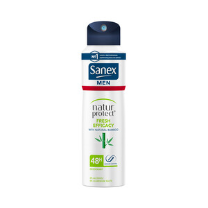 SANEX Desodorante en spray para hombre con polvo de bambú natural SANEX Natur protect 200 ml.