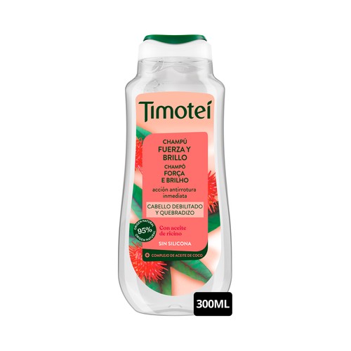 TIMOTEI Champú fuerza y brillo para cabellos debilitados y quebradizos 300 ml.
