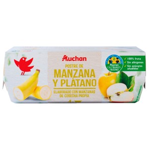 Imagen de ALCAMPO CULTIVAMOS LO BUENO Compota de manzana y plátano pack 4 uds. x 100 g.