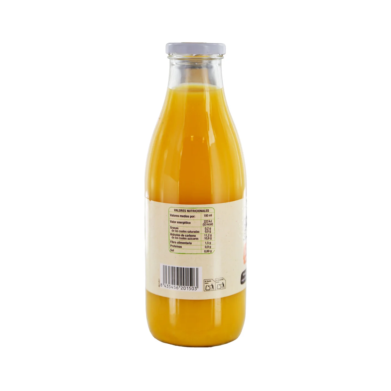 PRODUCTO ALCAMPO Bio Zumo de naranja exprimido procedente de agricultura ecológica bote 1 l.