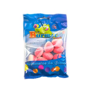 Imagen de BURMAR Caramelos de goma, besos de fresa 100 g.