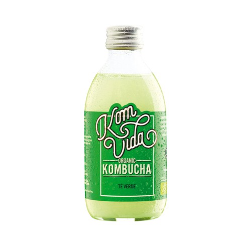 Kombucha (bebida a partir de té) ecológica té verde KOMVIDA 750 ml.
