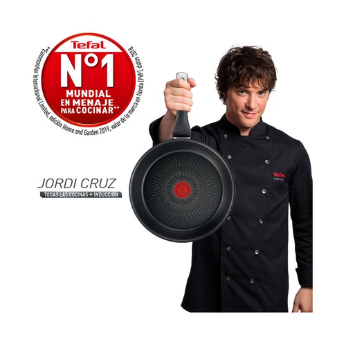 Sartén 20cm de aluminio fundido con antiadherente antirayaduras, Jordi Cruz TEFAL.