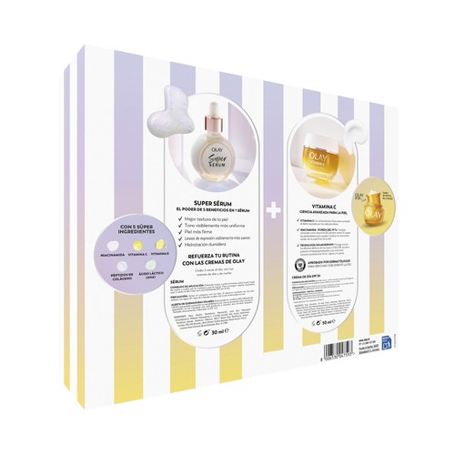 OLAY Caja con crema de día con FPS 30 (50 ml) y super sérum (30 ml)