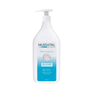 MUSSVITAL Dermative Gel de baño emoliente y sin jabón para pieles atópicas 750 ml.