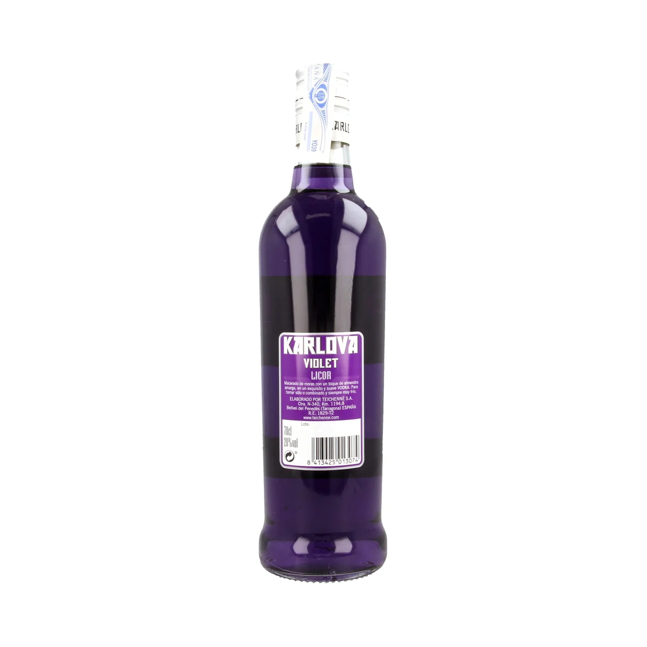 Violet Bebida espirituosa de vodka con sabor a moras botella de 70 cl.