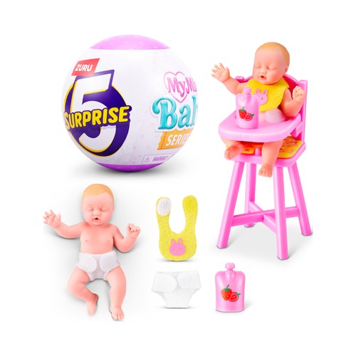 ZURU Cápsula 5 Surprise Coleccionable, My Mini Baby Serie 2, Muñeca Sorpresa +6 Años