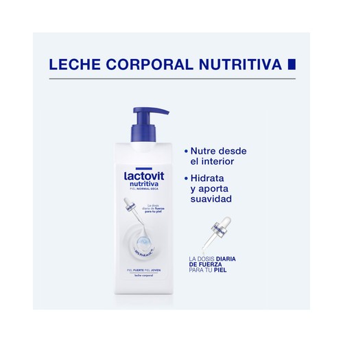 LACTOVIT Revitalizante Leche - serúm corporal nutritivo para pieles normales a secas 400 ml.