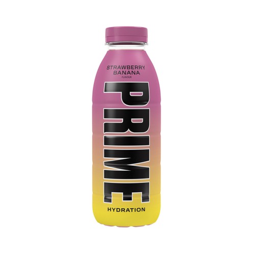 PRIME Bebida isotónica con sabor a strawberry banana 500 ml.