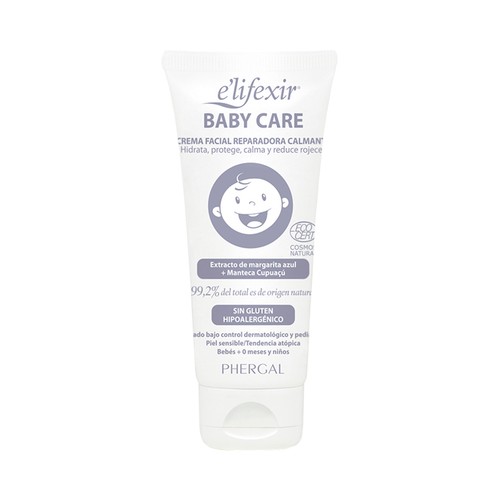 E´LIFEXIR Baby care Crema facial reparadora, calmante y reductora de rojeces 50 ml