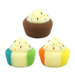 TOP GIRL Esponja de baño corporal con la forma de un colorido muffin TOP GIRL.