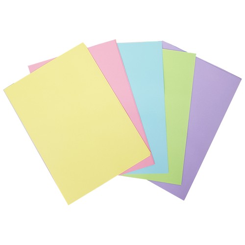 Folios de 5 colores pastel Din A4 80g, 100 hojas (20 hojas por color) OCEAN"S WAVE.