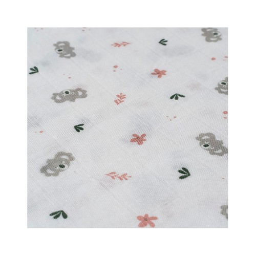 Pañan de tela, diseño koala, color blanco, INTERBABY.