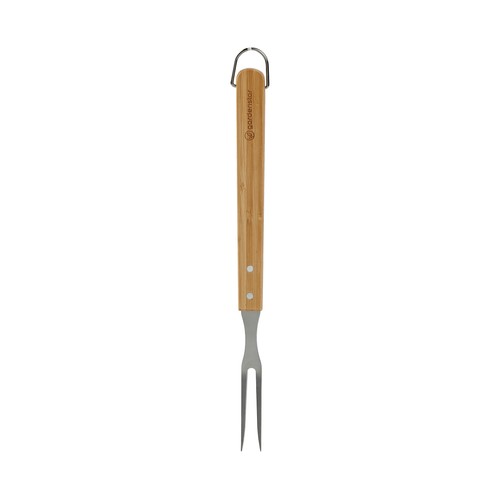 Tenedor para barbacoa con mango de madera, 43,5cm. GARDEN STAR ALCAMPO.