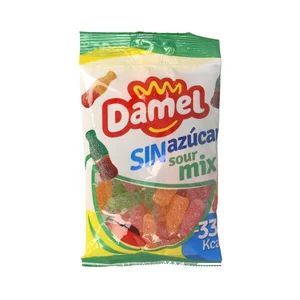DAMEL Caramelos de goma sour, Mix, sin azúcar añadido 100 g.