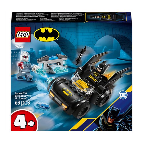 LEGO Súper Héroes DC Batman y Batmóvil Vs. Mr. Freeze 76301, 63 piezas, +4 años.
