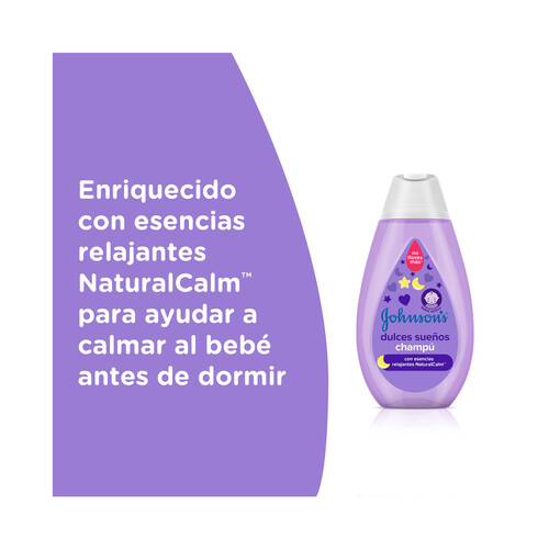 JOHNSON'S Champú con esencias relajantes, lavanda y manzanilla JONHNSON´S Dulces sueños 500 ml.