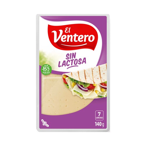 EL VENTERO Queso en lonchas tierno mezcla EL VENTERO 140 g.