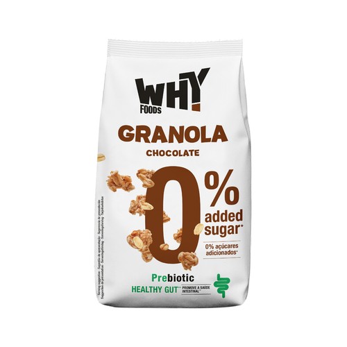 WHY FOODS Cereales granola chocolate 0 % azúcar 300 g.